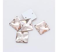 NingPower 30 Pezzi Strass Di Vetro Quadrati Da 22mm, Artificiale Cristallo Gemme A Fondo Piatto Con 2 Fori, Adatti per Progetti Artistici E Artigianali, Accessori Da Cucire