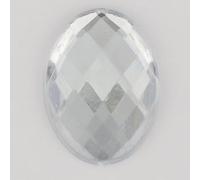 NingPower 500 Pezzi Strass Ovali, Artificiale Cristallo Gemme Acrilica Con Retro Piatto, Adatti per Progetti Artistici E Artigianali, Accessori Da Cucire, 13mm × 18mm, Bianco