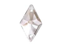 NingPower 55 Pezzi Strass In Vetro Romboidale, Artificiale Cristallo Gemme A Retro Piatto Con 2 Fori, Adatti per Progetti Artistici E Artigianali, Accessori Da Cucire, 11mm × 19mm, Bianco