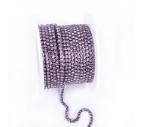 NingPower Catena Con Artigli Di Strass Lunga 9m, Artificiale Cristallo Gemme In Vetro, Adatta per Progetti Artistici E Artigianali, Accessori per Abbigliamento, Viola, 2mm