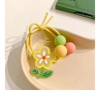 NingPower Elastici Per Capelli 10 Pezzi, Fermacoda Scrunchies Per Capelli Per Donna, Fasce Per Capelli Decorate Con Fiori Gialli Per Capelli Lunghi