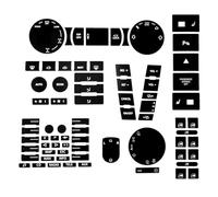 ningqonggongshi Tuning Interni Auto Compatibile con per Touareg 2004 2005 2006 2007 2008 2009 Car Center Console Parte Interruttore Pulsante Kit di Riparazione Adesivo Decal Fix