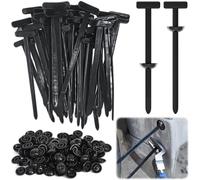 NINGYER 150 Pezzi Fascette Plastica Universali, Versatile 90mm Fascette Autobloccanti, Nylon Universal Cable Tie Buckle per Riparazioni Auto, Casa, Edilizia, Giardinaggio (Nero)