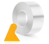 NINGYER Pellicole Protettive per Vernici Auto, 5 cm x 15m Pellicola Protettiva Trasparente Auto con Raschietto, Pellicola Autoadesiva Trasparente per Auto, Biciclette, Moto (Trasparente)