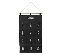 NinGYiYan 12 tasche organizzatore sospeso per la parete di risparmio spaziale sacca di stoccaggio facile installazione in tessuto tasche appendiali per il dormitorio (C)