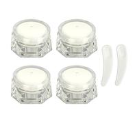 NinGYiYan 4 pezzi di crema baratto diamante look cosmetico bottiglia ricaricabile da viaggio all'aperto da campeggio in plastica compatto trucco contenitore vuoto