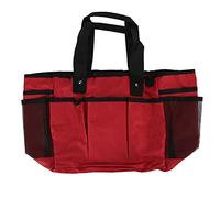 NinGYiYan Borsa porta attrezzi, Grande capacità con 11 tasche, Materiale in tessuto Oxford resistente, Interno impermeabile, Design ergonomico per il trasporto a mano (Rosso)
