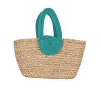 NinGYiYan Borse a manico comodo leggero di grande capacità con una borsa di paglia alla moda versatile per lo shopping da spiaggia