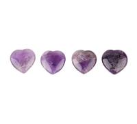 NinGYiYan Crystal Healing Stone Love Heart Shape Florite Gemstone Decorazioni per la casa per sentimenti romantici Sensualità (Viola)