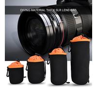 NinGYiYan Custodia protettiva morbida impermeabile in neoprene addensato da 4 pezzi/lotto per obiettivo fotocamera DSLR