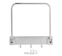 NinGYiYan Mensola per Doccia, Organizer da Bagno in Lega di Alluminio Resistente, Design Pieghevole Salvaspazio con 3 Ganci per Asciugamano, Accappatoio, Accessori, Capacità di 5