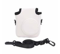 NinGYiYan Mini 12 Custodia per fotocamera, Custodia protettiva con tracolla regolabile, per viaggi all'aperto, campeggio, escursionismo, tessuto double face, design in tinta unita (Grigio Bianco)