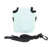 NinGYiYan Mini 12 Custodia per fotocamera, Custodia protettiva con tracolla regolabile, per viaggi all'aperto, campeggio, escursionismo, tessuto double face, design in tinta unita (Verde chiaro)