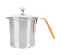 NinGYiYan Montalatte, vaporiera elettrica, brocca per schiuma di latte in acciaio inossidabile da 500 ml con coperchio in vetro, marcature di misurazione accurate, tazza per