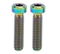 NinGYiYan Parti della Bici Lega di Titanio, Leggero ad Alta Resistenza, per Morsetto del Deragliatore Stelo della Valvola, Accessori per Mountain Bike, Resistente all'Usura (Lucido;3x2,6 mm)