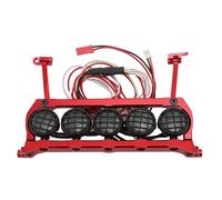 NinGYiYan per barra luminosa da tetto RC Crawler, per scala EXO 1/10, lampada LED in lega di alluminio CNC con faretto a cupola, 5 luci bianche, interfaccia PH2.0 JST