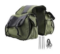 NinGYiYan, per bici, sacca da sella pieghevole di grande capacità, borsa a portabicchiere posteriore, ideale per viaggiare e pendolarismo (Verde)