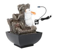 NinGYiYan per la fontana da tavolo da coniglietto, per alimentato da 5 V USB, per il design a più a cascata, per fontana di resina leggera a LED, per caratteristica dell'acqua