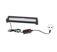 NinGYiYan Per LED, per luce dell'acquario, cambiamento di colore, 3 livelli regolabili, 4 file, con staffe estensibili, nero, per il serbatoio del pesce