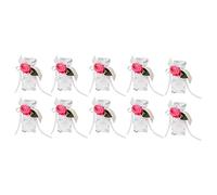 NinGYiYan Scatole di caramelle, bomboniere, per forniture per feste di compleanno, scatole da 10 pacchetti con nastri, decorazioni eleganti, qualità premium, materiale (Stile Huayu piccolo)