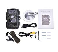 NinGYiYan, telecamera di tracciamento per la caccia alla fauna selvatica, resistente alla pioggia, sensore di immagine da 16 MP, scatto da 0,6 s, portata di 20 m, rilevamento a 70°, monitoraggio PIR