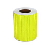 NINHFTDROU Nastro riflettente fluorescente Adesivi di avvertimento autoadesivi con nastro riflettente in PVC ad alta visibilità for esterni, 20 cm x 45 m, multicolore(Bright Yellow)
