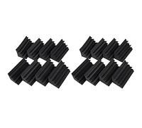 Niniang 16 Confezione da 4.6 pollici x 4.6 pollici x 9.5 pollici in nero isolamento acustico basso piegatura parete schiuma (16PCS, Nero)