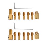 Niniang 16 pezzi 0,5-3 mm trapano elettrico Collet Mini Twist Chuck Tool Kit