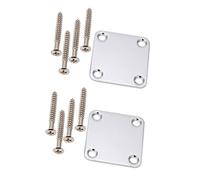 Niniang 2 Set Piastra Collo Chitarra Elettrica con per Precisione Chitarra Strat Tele, Sostituzione di Basso Jazz, Cromo