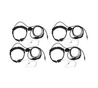 Niniang 2 x 3,5 mm Auricolare Regolabile Mic Auricolare Microfono Tubo Acustico Copertura Auricolare con Dito PTT