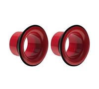 Niniang 2 x Alzatore di Grande Cassa in Gomma ABS Rialzo Grande Cassa con Protezione del Foro di Porta Nero, Testa del a Foro di Micro, Rosso