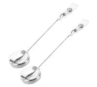 Niniang 2 x badge per carte retraibile d'identità di passaggio da sci trasparente con codice di fibbia telescopico antifurto