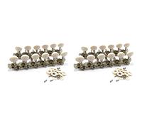 Niniang 2 x Picchetti di regolazione della chitarra acustica 12 corde teste della macchina cromate 6L 6R parti accessori strumenti per chitarra acustica