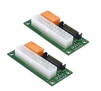 Niniang 2 x Scheda di alimentazione doppio adattatore di alimentazione multipla Add2Psu con connettore ATX 24Pin a 4Pin per