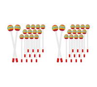 Niniang 28 Pezzi Serie Lollipop Bastoni Rotondo Percussione Bastoncini Di Plastica Pestelli per Bambini Bambino