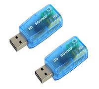 Niniang 2X USB A 3,5 mm Microfono Auricolare Jack Stereo Scheda Audio 3D Adattatore Audio Pc