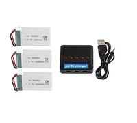 Niniang 3,7 V 1200 MAH con unità di caricatore per Drone Quadricottero di Ricambio per Drone QuadricopteRe di Ricambio per X5 X5C X5SH X5SH X5SW X18S 3,7 V, 3 Pezzi