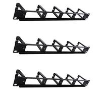 Niniang 3X 19 Pollici 1U Armadi Rack Gestione dei Cavi Organizzatore di Rete Base in Metallo Hollow Cinque Anelli Staccabile Gestione Filo Telaio
