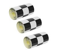 Niniang 3X 3 Pollici Nero/ Scacchiera Nastro Decalcomania Auto Bici Serbatoio Serbatoio Adesivo