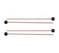 Niniang 4 Pezzi Testa In Gomma Morbida Bastoni Manico In Legno Campana Mails per Glockenspiel Xilofono Campana Nero
