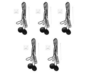 Niniang 5X 21 Pollici Lunghezza Del Filo 1/4 Pollice Presa Jack 2 in 1 Trasduttore di Disco Pick-up PieZo per Chitarra Violino Ukulele Mandolino Banjo Violoncello (con Coperchio)