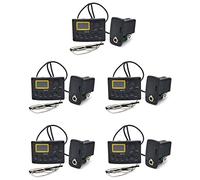 Niniang 5X Equalizzatore Equalizzatore 4 Bande -3 Preamplificatore Equalizzatore Basso per Chitarra Acustica con Microfono per Chitarra Sintonizzatore Digitale