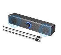 Niniang Altoparlanti Bluetooth per computer con pulsante di controllo del volume e ingresso ausiliario 3,5 Mm, altoparlante portatile soundbar per PC portatile, installazione semplice, facile da usare