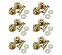 Niniang Golden Strap Button con vite per chitarra Mandolina da 12 pezzi