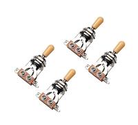 Niniang Metrico 3 Vie Breve Chitarra Pickup Selettore Interruttore per Chitarra Elettrica Lp Pezzi, e Beige (Confezione da 4)