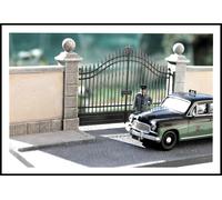 NINIVE 5X DIORAMA Cancello da parco con colonne e muri di cinta modello 1:43