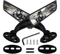 Ninja 400 Specchi compatibili per Kawasaki Ninja 400 250 300 650 ZX6R ZX10R H4, Honda CBR600RR CBR250RR CBR1000RR, Yamaha R15 R25 R125 YZF600R Suzuki, specchi laterali girevoli regolabili per