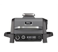 Barbecue Elettrico, Aaffumicatore e Friggitrice ad Aria da Esterno con 7 Funzioni di Cottura Potenza max 2400 Watt Colore Nero
