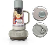 Ninja BlendBoss Blender con bicchiere portatile, frullatore personale con bicchiere da viaggio rimovibile, 3 modalità preimpostate automaticamente, Stone DB351UKST