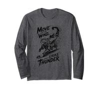 Ninja Cat si muove come se il vento colpisse come un tuono in stile samurai Maglia a Manica